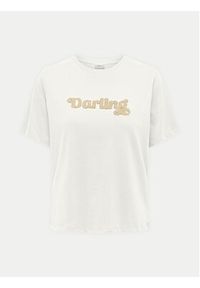 JDY T-Shirt Felisa 15300408 Écru Regular Fit. Materiał: bawełna #7