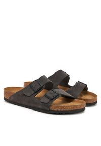 Birkenstock Klapki Arizona zamsz 1028603 Szary. Kolor: szary. Materiał: skóra, zamsz