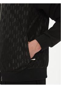 Karl Lagerfeld - KARL LAGERFELD Bluza 505064 552902 Czarny Regular Fit. Typ kołnierza: dekolt w karo. Kolor: czarny. Materiał: syntetyk #4