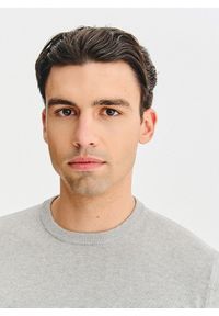 Pako Lorente - PAKO LORENTE – Szary bawełniany sweter z kaszmirem. Okazja: na co dzień. Kolor: szary. Materiał: bawełna, kaszmir. Sezon: jesień. Styl: casual #2