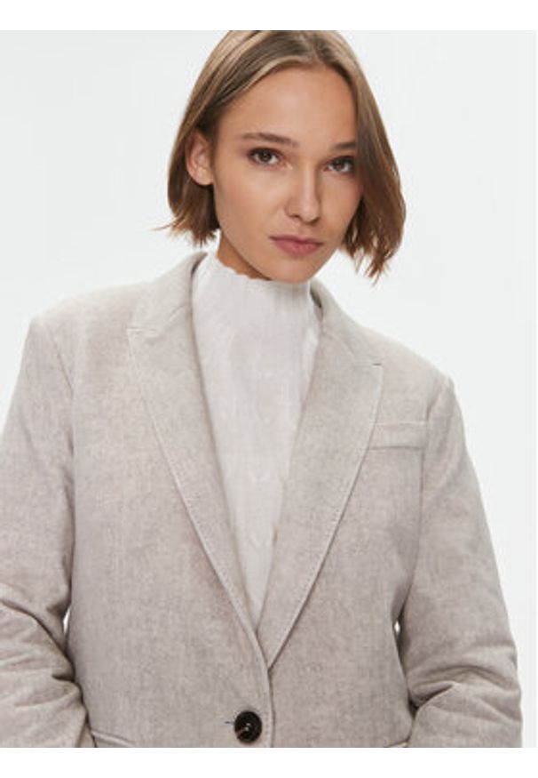 Marella Marynarka Balbo1 2339160136200 Beżowy Regular Fit. Kolor: beżowy. Materiał: bawełna
