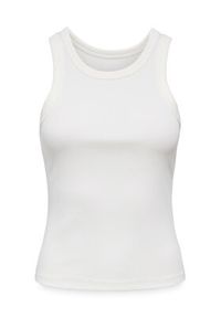 only - ONLY Top Val 2-Way 15371705 Biały Slim Fit. Kolor: biały. Materiał: bawełna #4