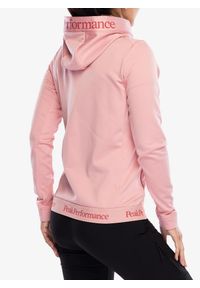 Bluza zapinana damska Peak Performance Rider Tech Zip Hood. Kolor: różowy