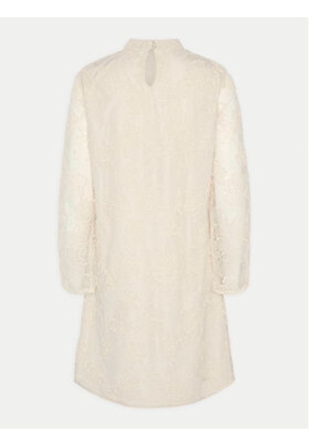 YAS Sukienka koktajlowa Cornelia 26035351 Écru Regular Fit. Materiał: syntetyk. Styl: wizytowy