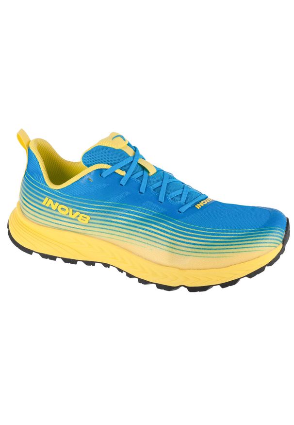 Buty do biegania męskie, Inov-8 Trailfly Speed. Kolor: niebieski. Materiał: guma, syntetyk, tkanina, materiał