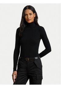 Lauren Ralph Lauren Golf L/s Turtle Neck 200643398011 Czarny Slim Fit. Typ kołnierza: golf. Kolor: czarny. Materiał: bawełna