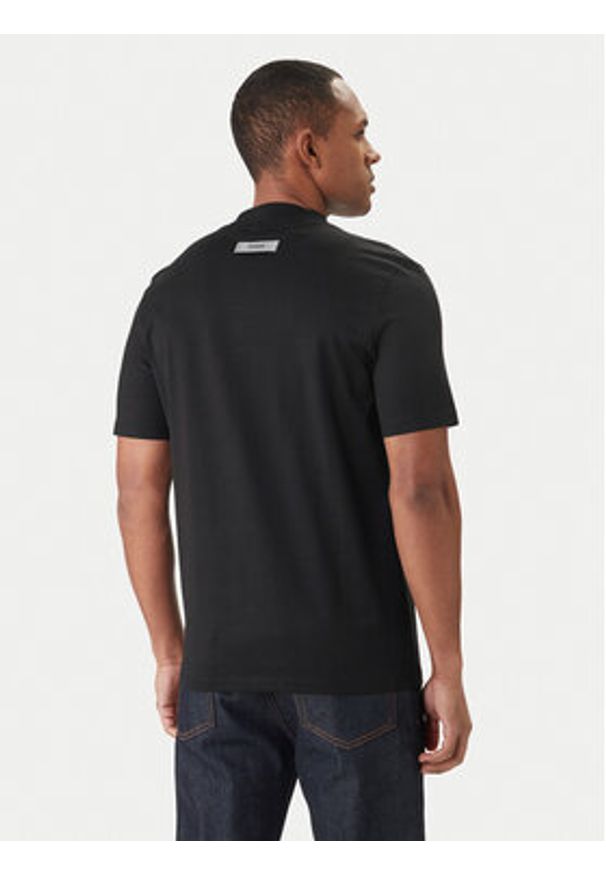 Hugo - HUGO T-Shirt Dimersom 50542968 Czarny Slim Fit. Kolor: czarny. Materiał: bawełna