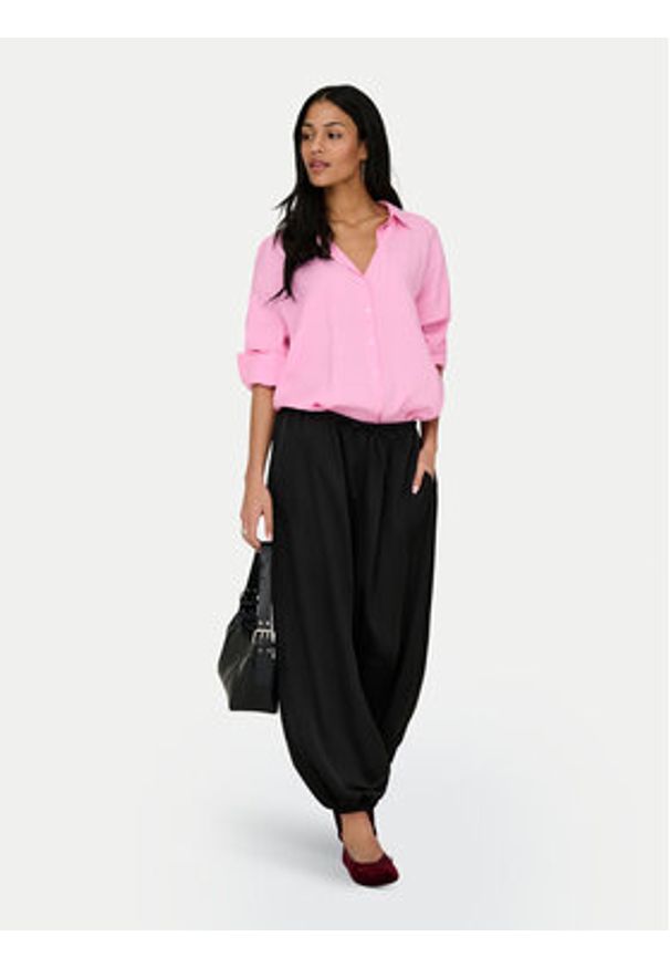 only - ONLY Koszula Zazima 15272523 Fioletowy Oversize. Kolor: fioletowy