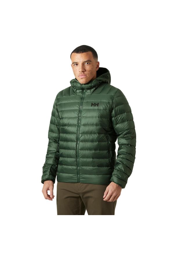 Kurtka z kapturem Helly Hansen Verglas Down 2.0. Typ kołnierza: kaptur. Kolor: zielony. Materiał: puch. Sport: turystyka piesza