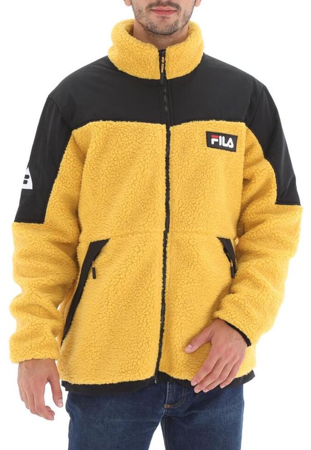 Fila - Kurtka turystyczna męska Fia Manolo. Kolor: żółty. Materiał: poliester. Sport: turystyka piesza