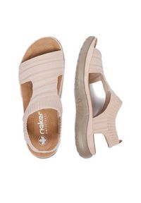 Rieker Sandały CEO-64850-31 Różowy jasny. Kolor: różowy. Materiał: materiał #5