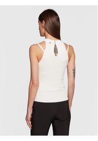 Fracomina Top FR23ST4002K41801 Biały Slim Fit. Kolor: biały. Materiał: wiskoza