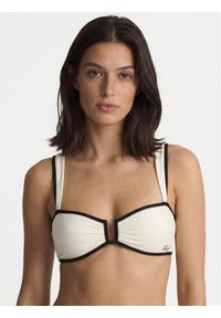Karl Lagerfeld - KARL LAGERFELD Góra od bikini B2W46022 Beżowy jasny. Kolor: beżowy. Materiał: syntetyk #1
