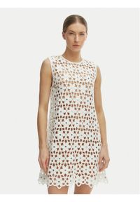 MICHAEL Michael Kors Sukienka letnia MS683CWKNE Biały Slim Fit. Kolor: biały. Materiał: syntetyk. Sezon: lato #1