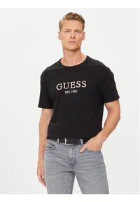 Guess T-Shirt M4YI17 I3Z14 Czarny Regular Fit. Kolor: czarny. Materiał: bawełna