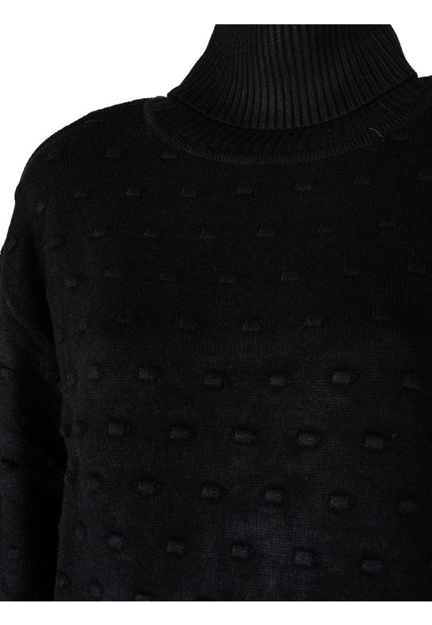 Silvian Heach Sweter | PGA22130LU | Kobieta | Czarny. Typ kołnierza: golf. Kolor: czarny. Materiał: wiskoza, poliester, nylon. Wzór: aplikacja