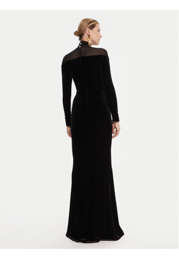 Elisabetta Franchi Sukienka wieczorowa AB-R42-57E2-V660 Czarny Slim Fit. Kolor: czarny. Materiał: syntetyk. Styl: wizytowy