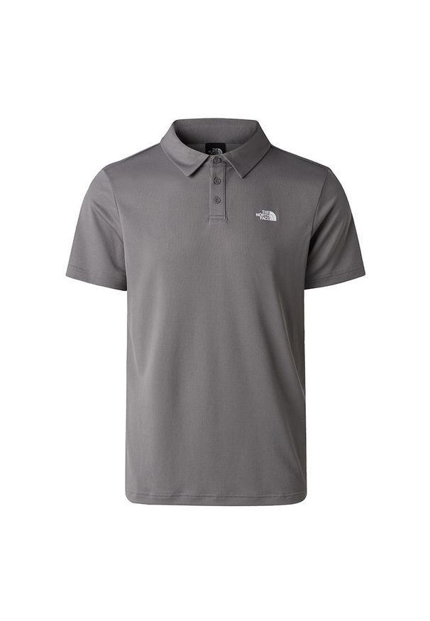 Koszulka męska The North Face Tanken 0A2WAZ0UZ1 - szara. Typ kołnierza: polo. Kolor: szary. Materiał: materiał, poliester