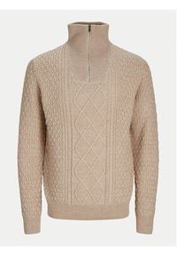 Jack & Jones - Jack&Jones Sweter Blunorth 12261780 Beżowy Regular Fit. Kolor: beżowy. Materiał: syntetyk #6