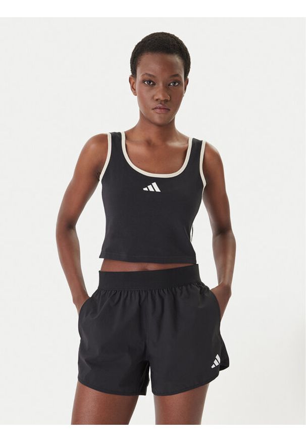 Adidas - adidas Top Stadium JY6963 Czarny Slim Fit. Kolor: czarny. Materiał: bawełna