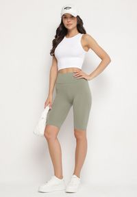 Born2be - Zielone Casualowe Szorty Typu Kolarki Lidessa. Okazja: na co dzień. Kolor: zielony. Materiał: materiał. Sezon: lato. Styl: casual #7