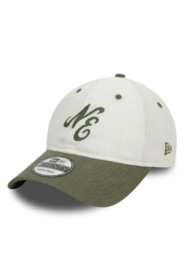 New Era Czapka z daszkiem Linen Script 920 Ne 60503545 Écru. Materiał: materiał