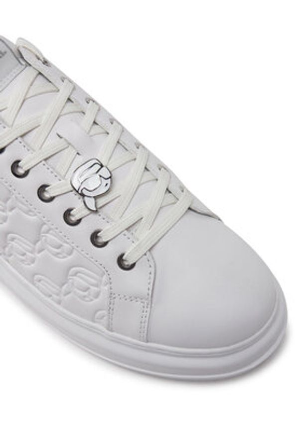 Karl Lagerfeld - KARL LAGERFELD Sneakersy Kapri KL52523F Biały. Kolor: biały. Materiał: skóra