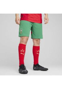 Puma - Męskie szorty Maroko 2025 PUMA Archive Green Red. Kolor: czerwony, zielony, wielokolorowy. Sport: piłka nożna