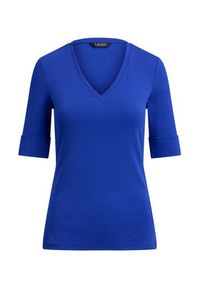 Lauren Ralph Lauren - LAUREN RALPH LAUREN Bluzka 200815843012 Niebieski Slim Fit. Kolor: niebieski. Materiał: bawełna #4