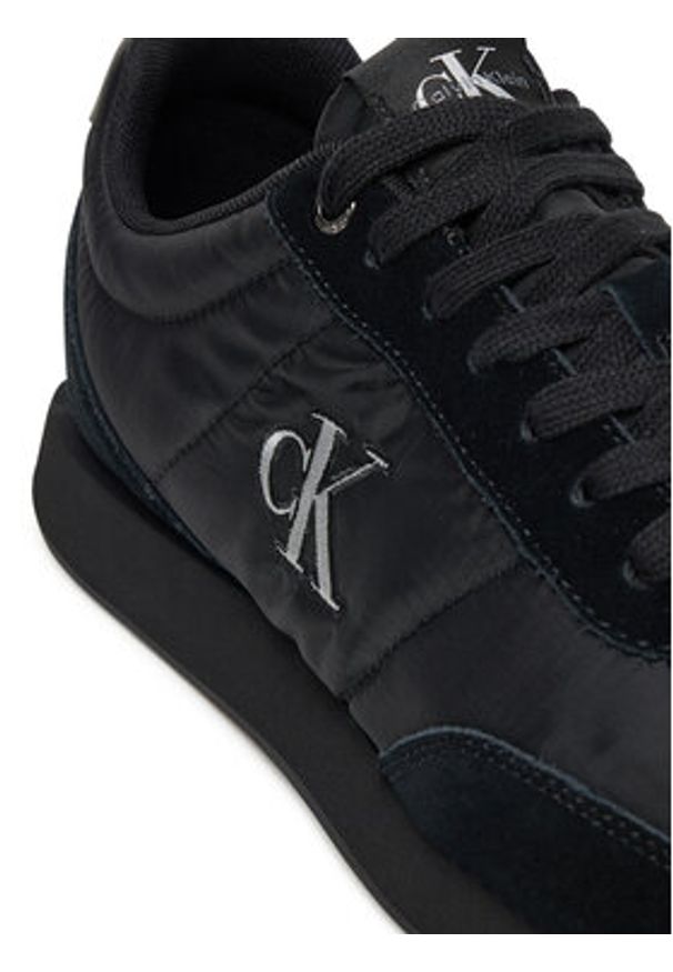 Calvin Klein Sneakersy Retro Runner Ess Mix Mat YM0YM01361 Czarny. Kolor: czarny. Materiał: materiał