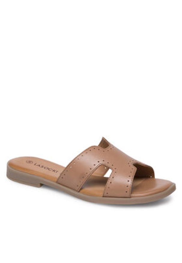 Lasocki Klapki WI16-FOXI-74 Brązowy. Kolor: brązowy. Materiał: skóra