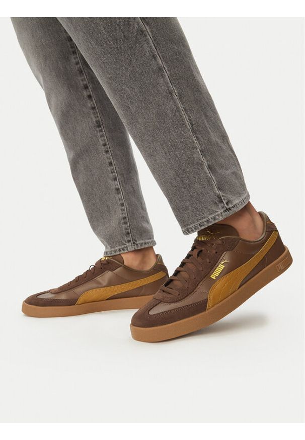 Puma Sneakersy Club II Era 39744760 Brązowy. Kolor: brązowy. Materiał: skóra, zamsz