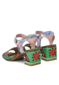 Laura Vita Sandały Jacqueso 20 Zielony. Kolor: zielony. Materiał: skóra #5