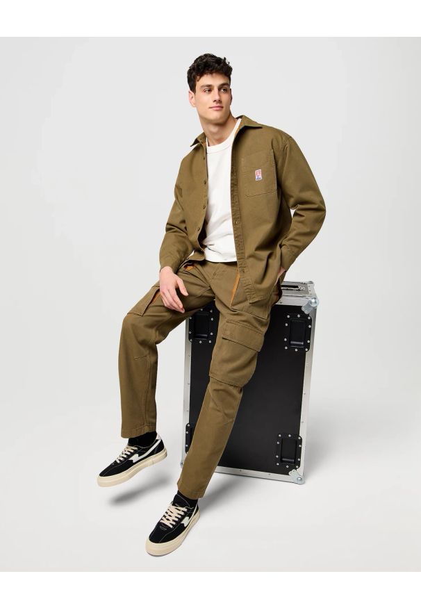 Wrangler - MESKIE SPODNIE WRANGLER CJ REL CARGO PANT BEECH 112370984