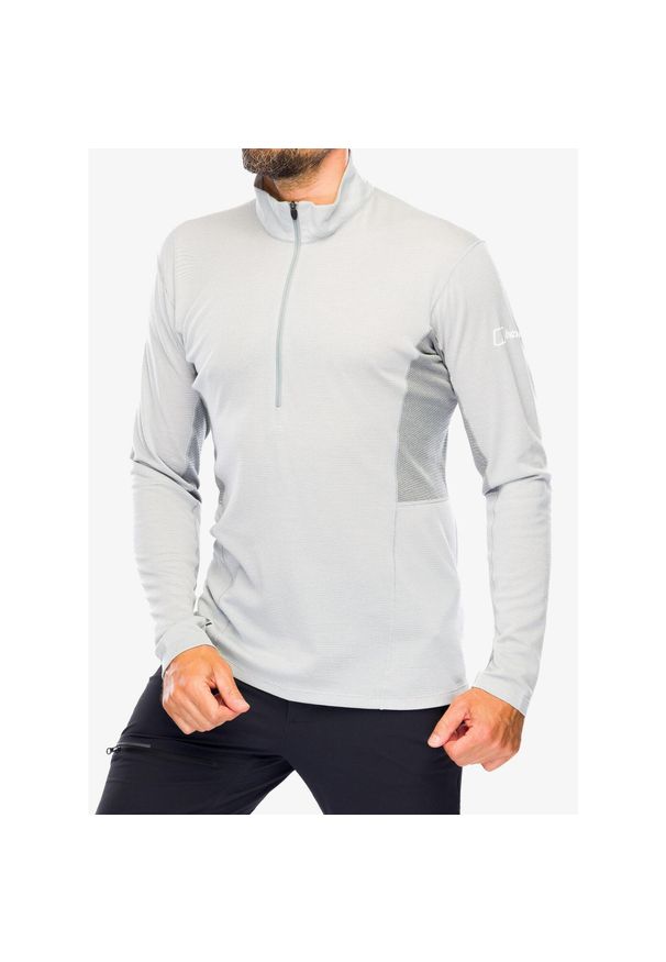 Bluza bez kaptura męska Berghaus MTN Guide LS HZ. Typ kołnierza: bez kaptura. Kolor: szary. Sezon: zima. Sport: narciarstwo