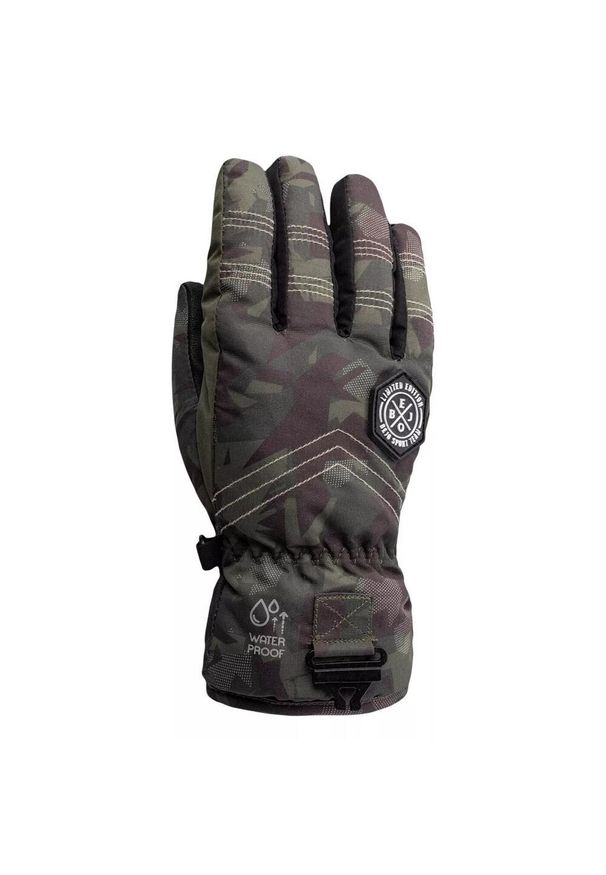 BEJO - Rękawice Narciarskie Dla Chłopca Camo Yuki. Kolor: wielokolorowy, zielony, brązowy. Sezon: zima. Sport: narciarstwo