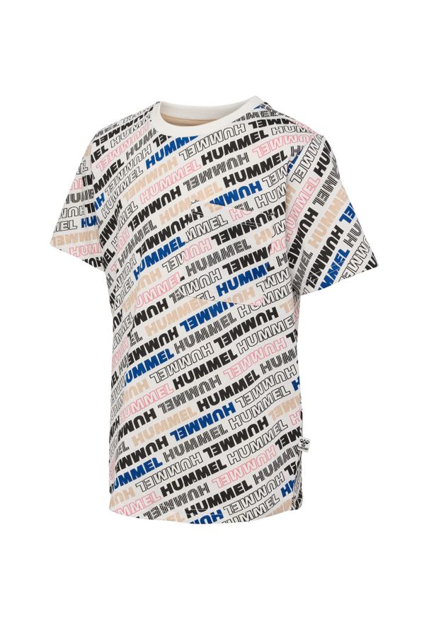 Koszulka dla dzieci Hummel Caleb. Kolor: biały. Materiał: bawełna. Wzór: nadruk