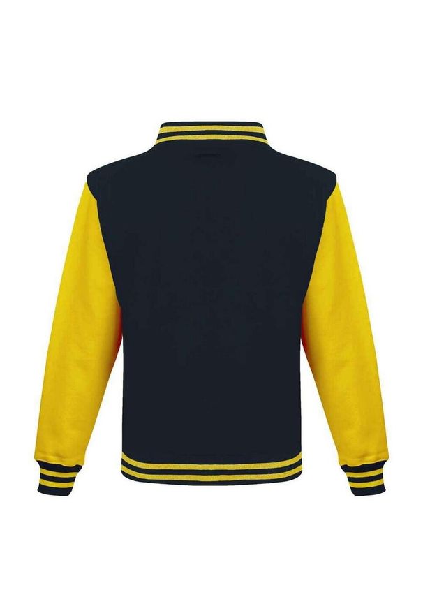 AWDIS - Kurtka Unisex Varsity Dla Dorosłych Z Polibawełny. Kolor: żółty, wielokolorowy, czarny