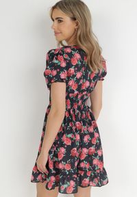 Born2be - Czarna Sukienka Aethiliana. Kolor: czarny. Długość rękawa: krótki rękaw. Długość: mini #5