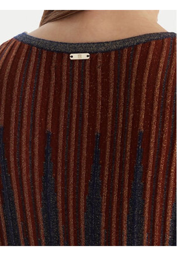 Fracomina Sweter FS25WT7007K558Q7 Kolorowy Slim Fit. Materiał: syntetyk. Wzór: kolorowy