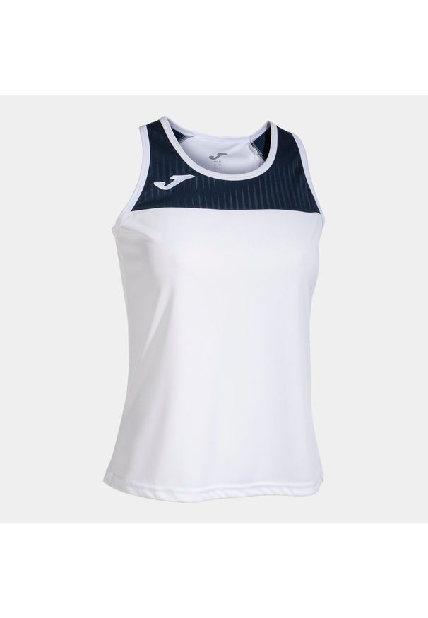 Koszulka tenisowa damska Joma Montreal Tank Top. Kolor: biały, wielokolorowy, niebieski. Długość rękawa: bez rękawów. Sport: tenis