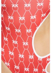 Pinko jednoczęściowy strój kąpielowy kolor czerwony miękka miseczka. Kolor: czerwony. Materiał: materiał #3