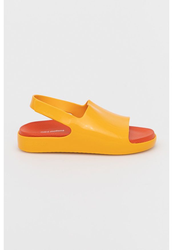 melissa - Melissa sandały dziecięce Cloud kolor pomarańczowy. Zapięcie: rzepy. Kolor: pomarańczowy. Materiał: kauczuk, guma, materiał. Wzór: gładki