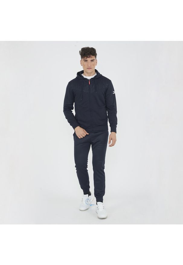 LEGEA - Komplet dresowy SABURO męski. Kolor: niebieski. Materiał: dresówka. Sport: fitness