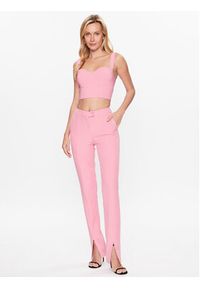 Morgan Spodnie materiałowe 221-PCREW1.F Różowy Slim Fit. Kolor: różowy. Materiał: syntetyk #3