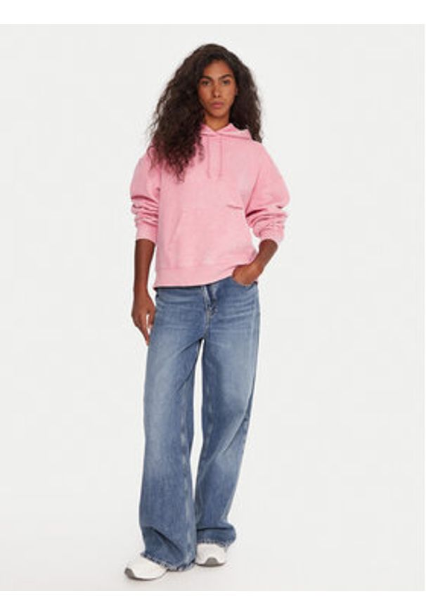 Tommy Jeans Bluza DW0DW21609 Różowy Boxy Fit. Kolor: różowy. Materiał: bawełna