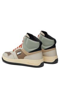 Tommy Jeans Sneakersy Tjm Basket Mid Leather EM0EM01258 Beżowy. Kolor: beżowy #3