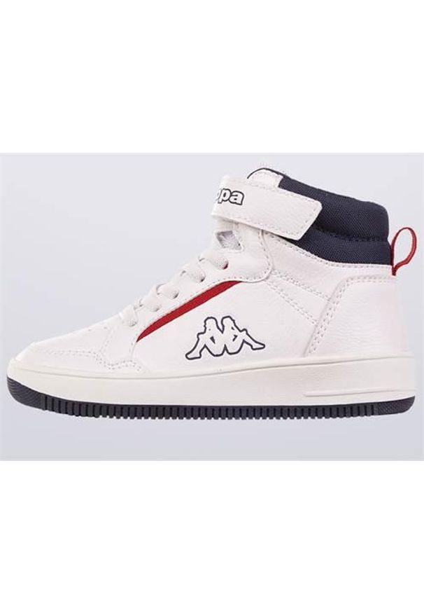Buty do chodzenia dla dzieci Kappa Hailes. Zapięcie: rzepy. Kolor: biały, wielokolorowy. Materiał: guma, syntetyk, tkanina, materiał. Szerokość cholewki: normalna. Sport: turystyka piesza