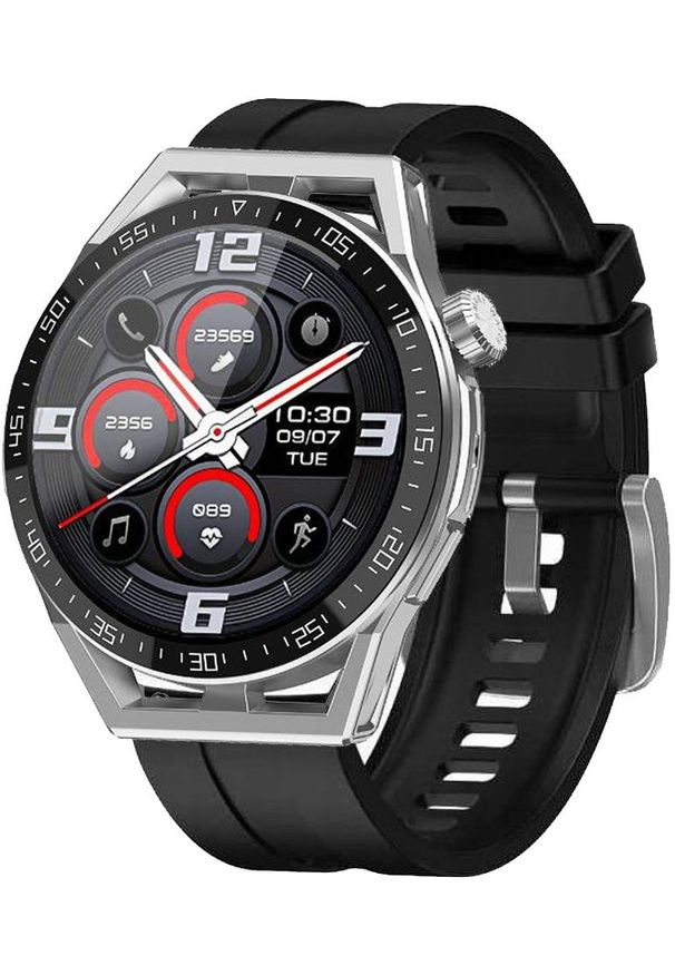 Zegarek SMARTWATCH Rubicon E88 silver / black silicone. Rodzaj zegarka: smartwatch