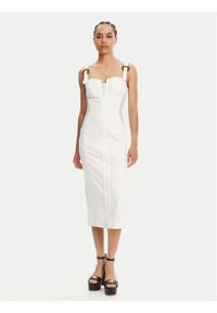 Versace Jeans Couture Sukienka jeansowa 78HAO951 Biały Slim Fit. Kolor: biały. Materiał: bawełna #1